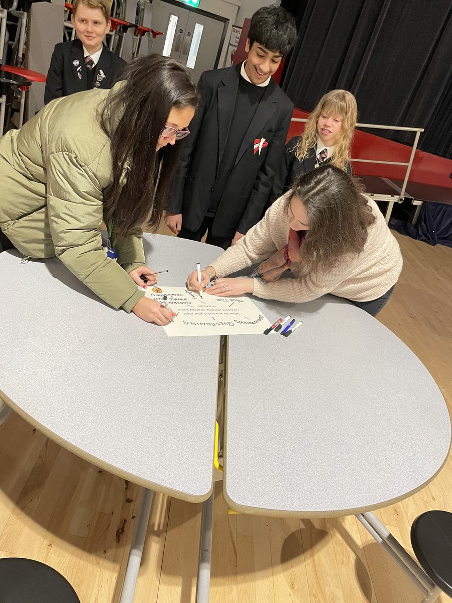 BraesHigh's tweet image. Our self -evaluation leaders incorporated some active learning in their presentation this morning by leading staff through their carousel survey 💭💡#leadersoflearning #activelearning #selfevaluation #article28 #article12