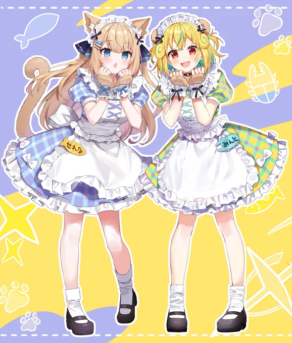 花園セレナさんと星羅ミントさんの歌ってみた動画、「だいしきゅーだいすき」でイラスト担当させていただきました!よろしくお願いします～ 