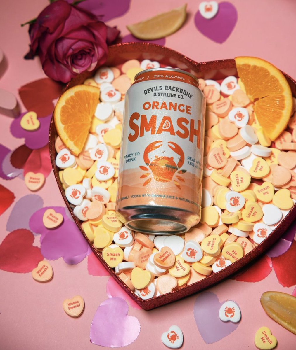 dbbrewingco's tweet photo. Happy Valentines Day!

Send this to someone you'd like to Smash today 😉🍊

#DevilsBackboneDistillingCo #DrinkOutdoorsTogether #PremiumVodka #RealFruitJuice #HappyValentinesDay https://t.co/WMcuRgszkT
