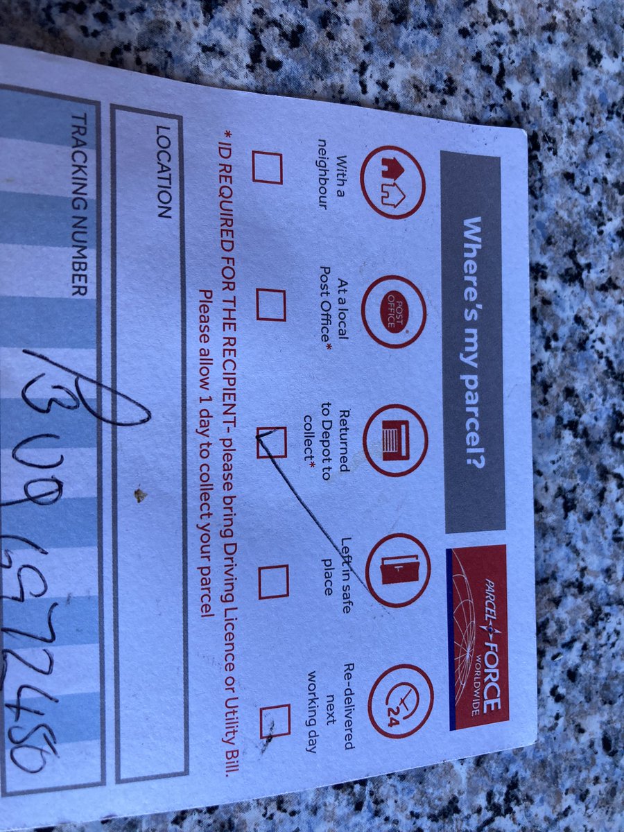 BeauBayou's tweet photo. @parcelforce what am I supposed to do with this? 14 days and 1 not even attempted redelivery (because tracking no. on the card is garbage) and still no parcel … https://t.co/3EKu0B3D5E