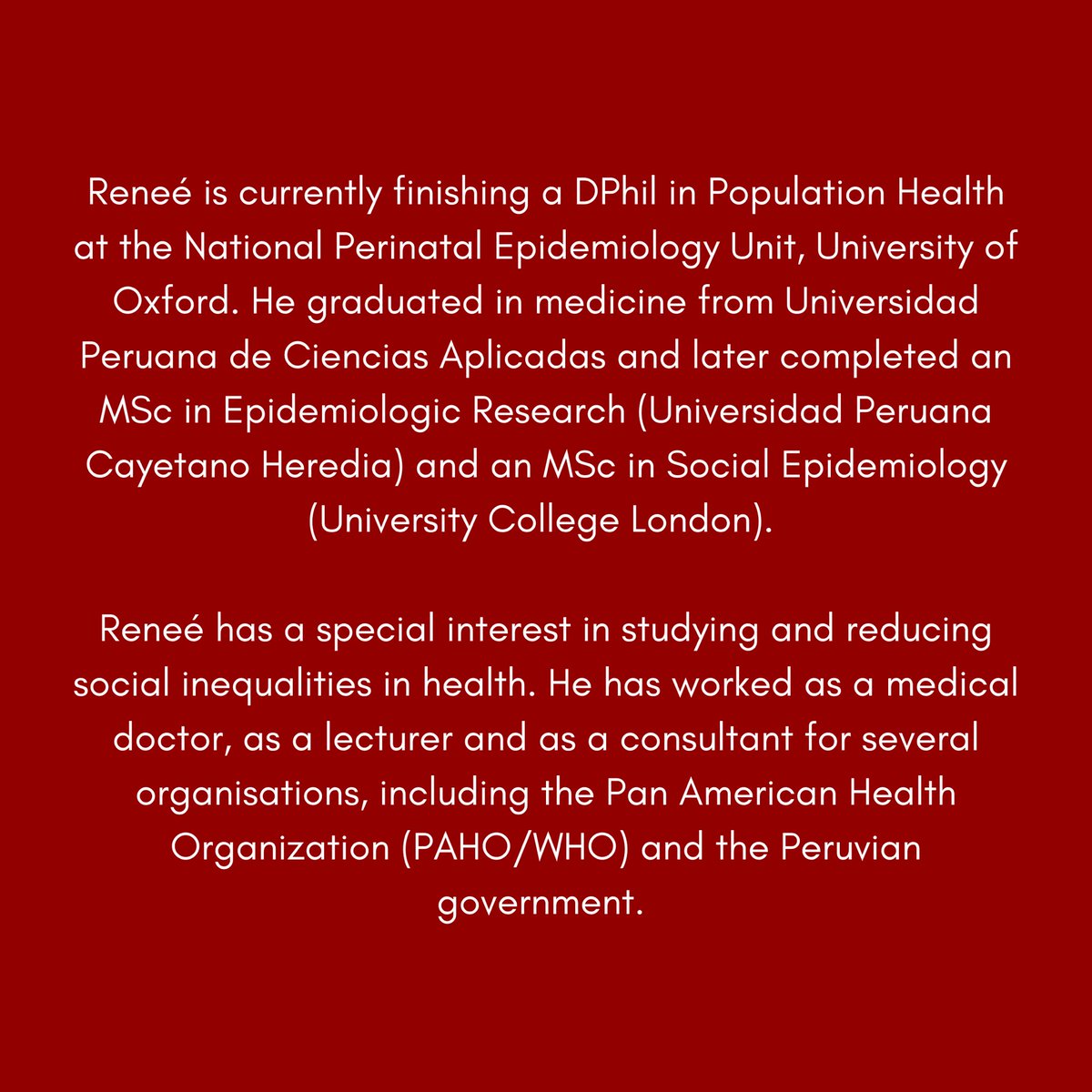 ¡Hola! 👋 We are introducing one of the five members of the Oxford Peruvian Society’s incumbent executive committee each day. #MeetTheCommittee