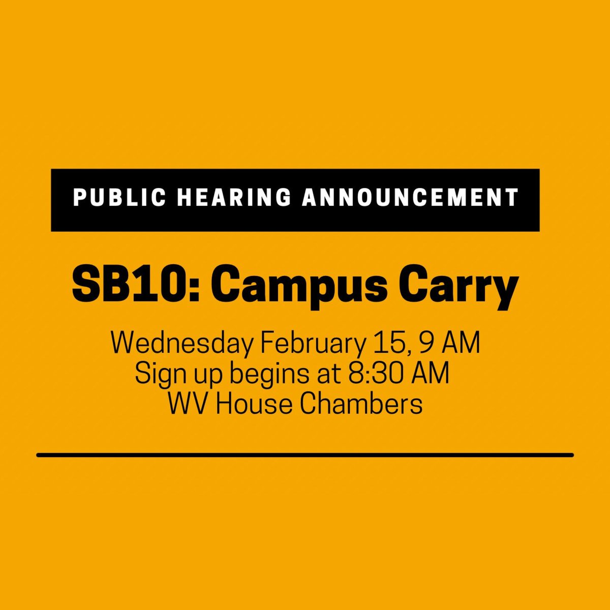 naswwv's tweet photo. As we all continue to mourn the tragic loss of life at Michigan State, we call on our West Virginia social workers to speak out against SB10 at the public hearing tomorrow, which would allow for Campus Carry at our universities. #NoGunsOnCampus #StopSB10 #wvlegis https://t.co/YY4pQWC7Fz