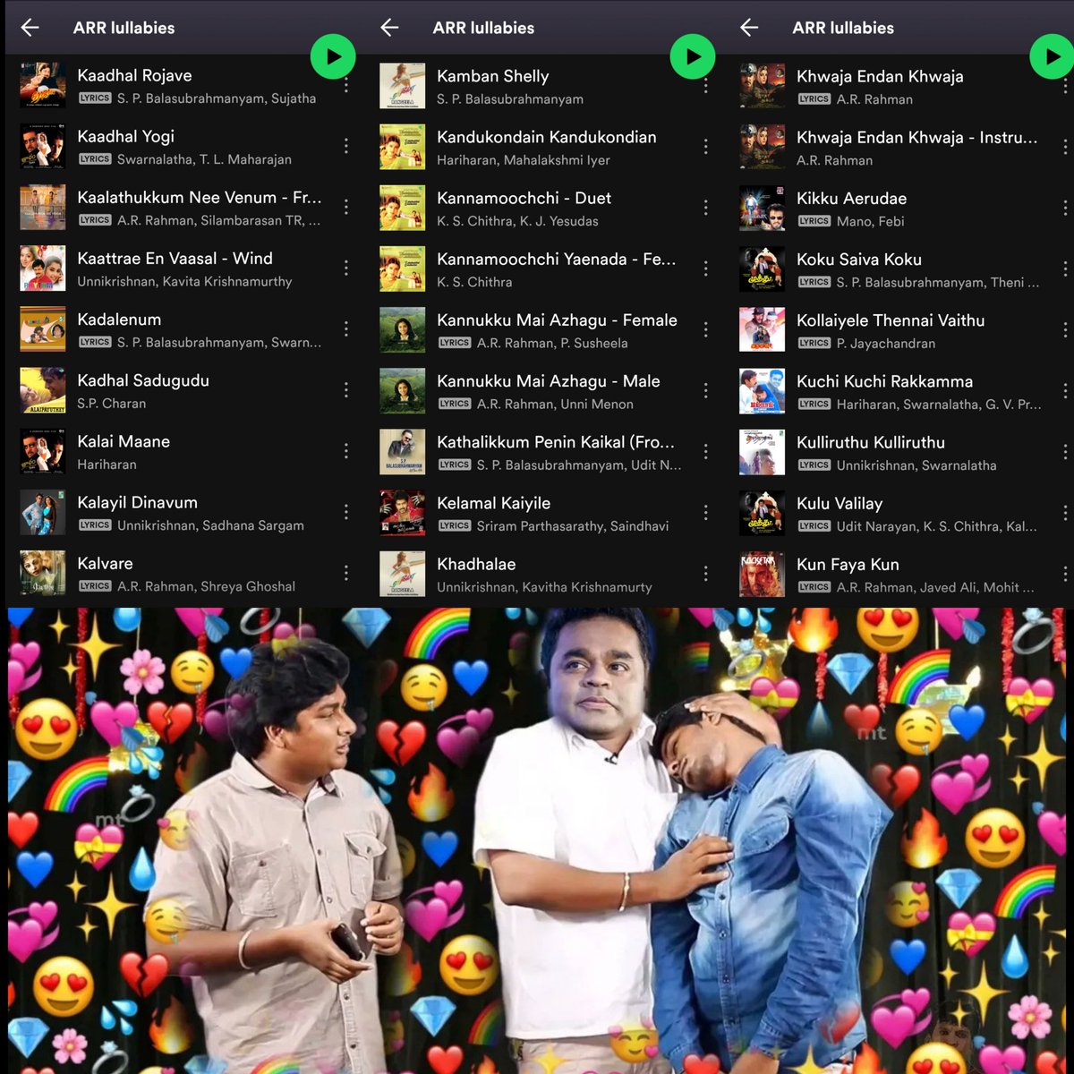 rithikablogs's tweet photo. ARR Lullabies - Playlist ♥️ Song list https://t.co/PDQxf6QXZz https://t.co/vHypdzCdBB