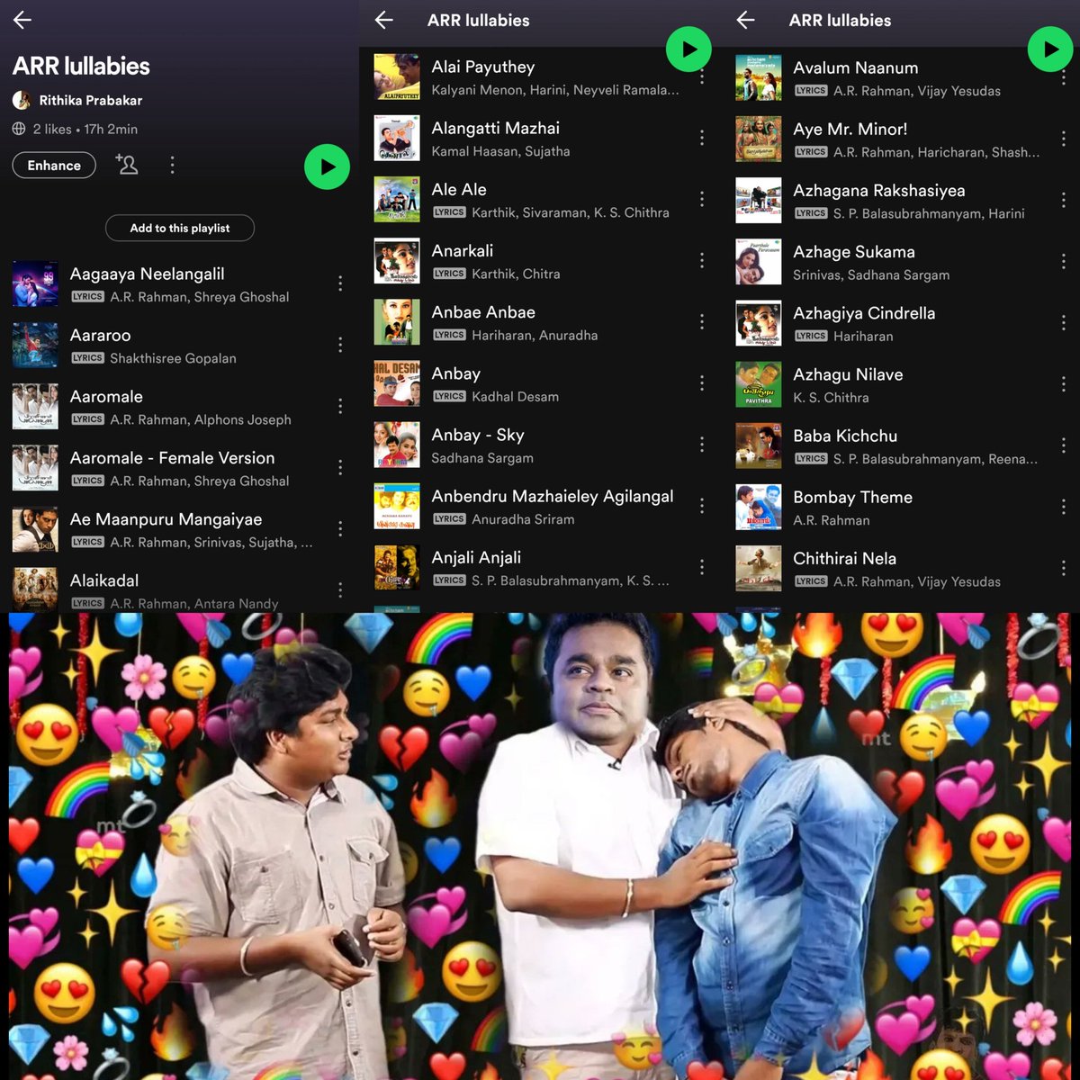 rithikablogs's tweet photo. ARR Lullabies - Playlist ♥️ Song list https://t.co/PDQxf6QXZz https://t.co/vHypdzCdBB