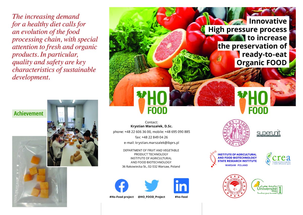 HO_FOOD_Project's tweet photo. Today, the IBPRS team responsible for WP4 and WP7 organized a dissemination activity about @HO_FOOD_Project. The IBPRS team introduced the aim and content of @HO_FOOD_Project to people from Polish agricultural advisory centres. They also got a flyer about @HO_FOOD_Project. https://t.co/JSSs2veOww