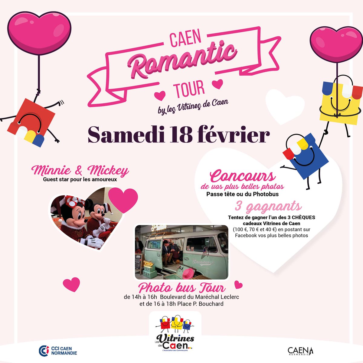 Vitrinesdecaen's tweet photo. Les Vitrines de Caen vous souhaite une joyeuse Saint-Valentin😘

Pour l'occasion, nous organisons un événement appelé le "Caen Romantic Tour", samedi de 14h à 18h !

On espère vous y retrouvez nombreux !

#caen #saintvalentin #vitrinesdecaen #caenmaville #caenlamer #événement https://t.co/uMFIaZvJPw