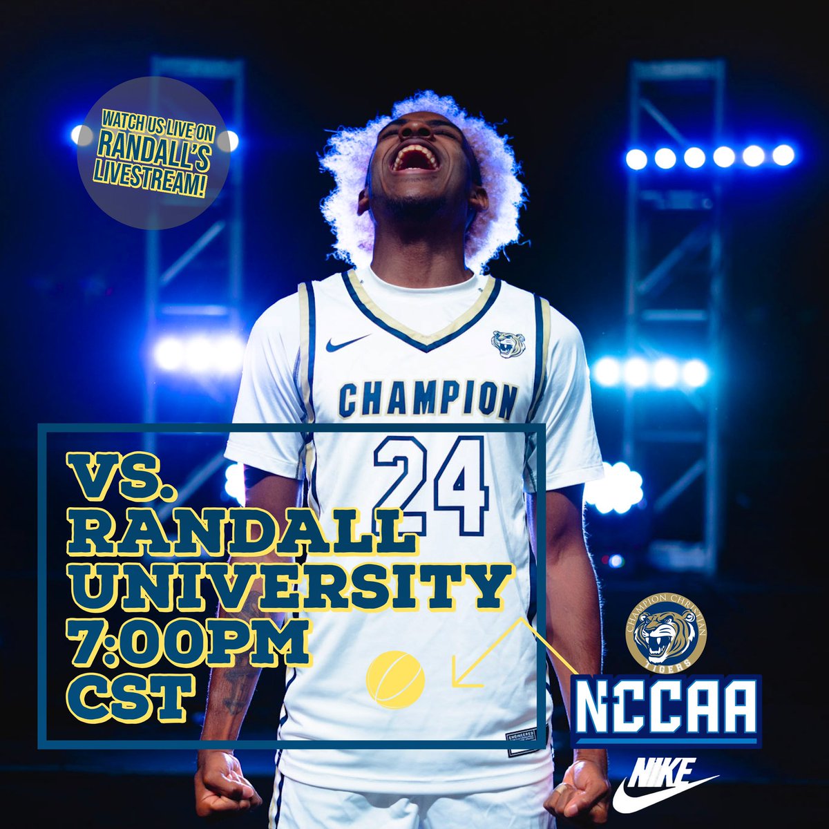 ChampionMBB's tweet photo. GAME DAY!!!
📍 Moore, OK
📺 Randall’s Livestream
🕰️ 7:00pm
#committedtogether🤝 https://t.co/Fe3lPfhsOX