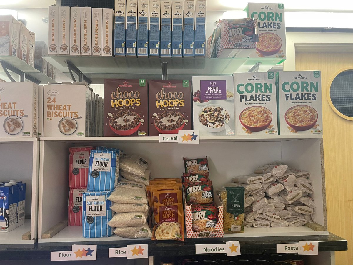 SufraNWLondon's tweet photo. We're doing away with money, as Community Shop members have a weekly budget of 22 stars with items ranging from 1-3 stars each. Everyone pays the same weekly £3.50 membership cost, whether they prefer choco hoops or corn flakes.
https://t.co/IfvfMVWOUa
#CommunityWellbeingProject https://t.co/Kp2r3LhQ4R