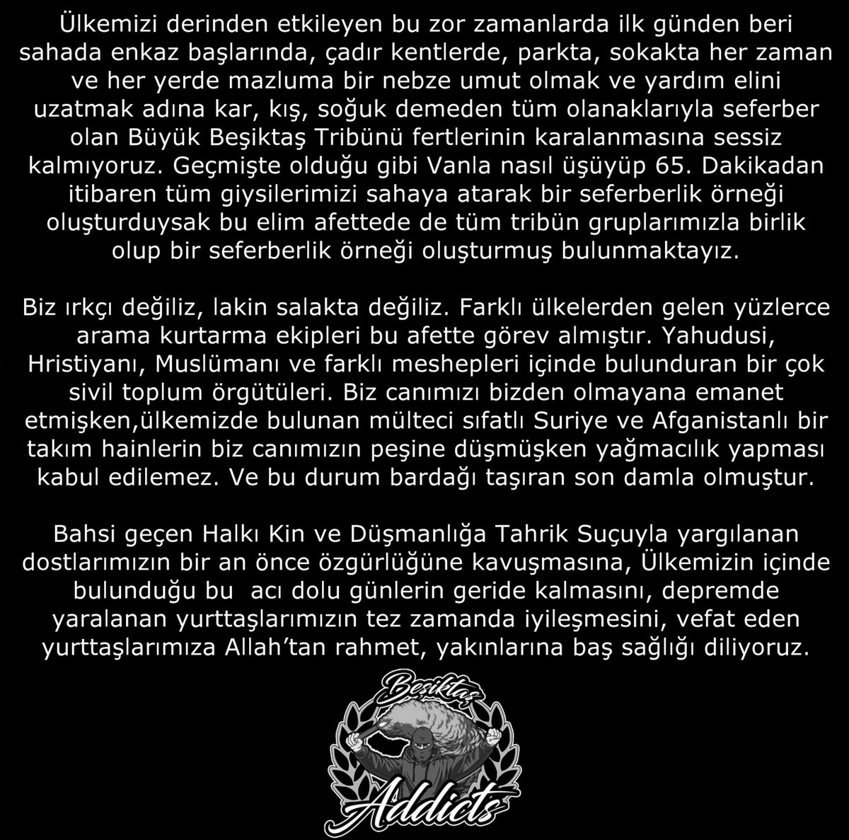 BesiktasAddicts's tweet photo. DOĞRULARIN GÖZLE GÖRÜLMEYEN ORDULARI VARDIR.

#BesiktasAddicts https://t.co/9BpHfWtcCF