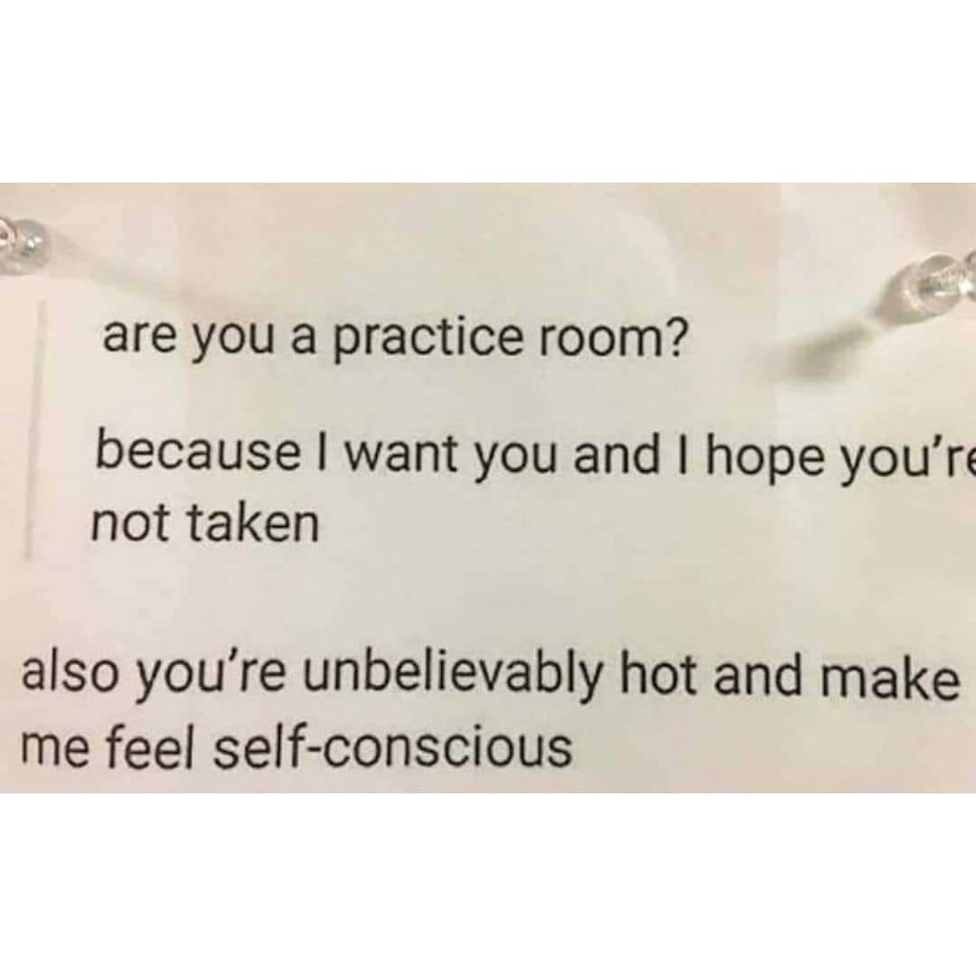 SuttoUpNorth's tweet photo. Throwback to my music student days #ValentinesDay #PickupLines #backwhen https://t.co/7HSKQk7t4X