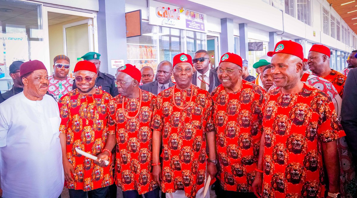 atiku's tweet photo. Enugu, we are here. -AA #RecoverNigeria https://t.co/1eXIUBFHQB