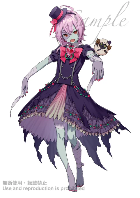 Vtuber屍ヨミちゃんのキービジュアルを描かせていただきました!※使用・転載禁止※Use and reproduction is prohibited 