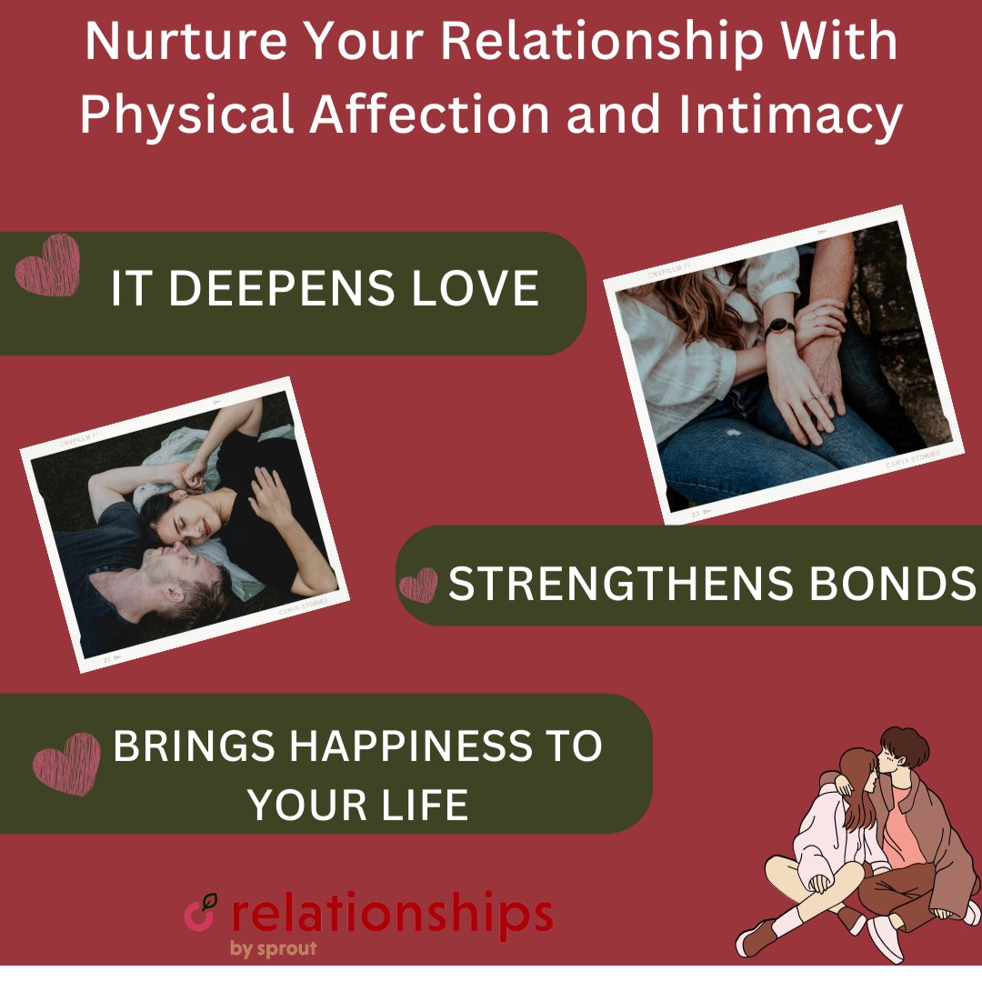 sprout_couples's tweet photo. Physical affection and intimacy play a crucial role in maintaining healthy relationships. Physical touch can work wonders for your relationship.
#physicalaffection #intimacy #healthyrelationships #holdinghands #sexualintimacy #love #connection #physicaltouch #relationshipadvice https://t.co/A8D4Dq3Cxb