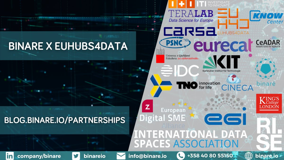 binareio's tweet photo. @binareio is thrilled to announce our continued partnership with @EuHubs4 - European Federation of Data-Driven Innovation Hubs on new project implementation.
#BinareTeam #EUHubs4Data #EUH4D #EUH4DProject https://t.co/RucmV4XM4H