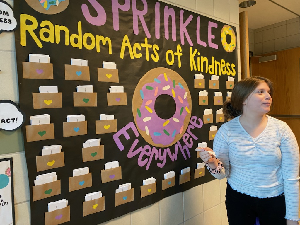 TiogaASAP's tweet photo. On this Valentines Day our partners at @SVEMSPanthers  are celebrating random acts of kindness month! Our prevention specialist Abby Watson created this beautiful display and is encouraging students to do random acts of kindness. https://t.co/Ccjfgx4f7w