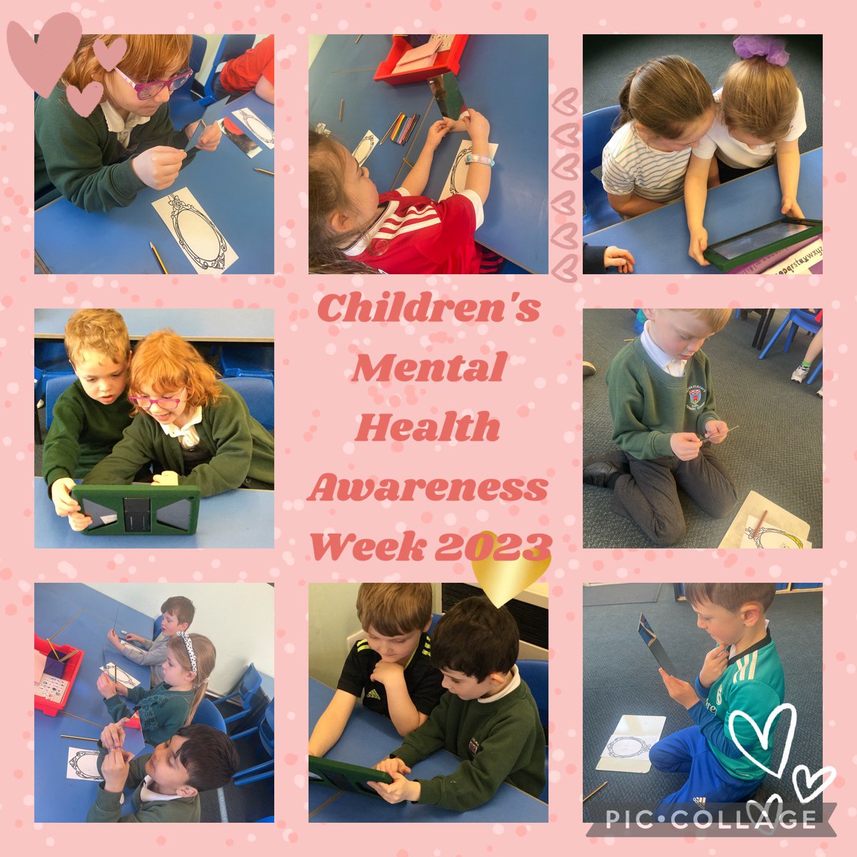 CBlandDSM's tweet photo. Year 1 enjoyed taking part in activities for #ChildrensMentalHealthWeek. We spoke about our feelings and made a @ClipsApp to show our emotions. The children also looked in mirrors, drew pictures of what they saw and said what they loved about themselves ❤️ @DaltonStMarys https://t.co/ZPkxD3M7UW