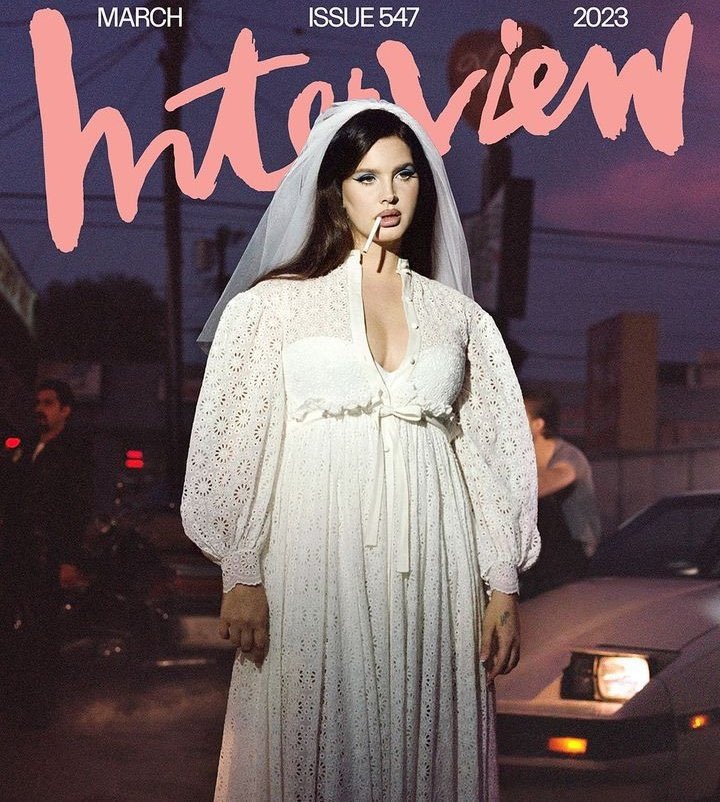 PopBase's tweet photo. Lana Del Rey for the March 2023 edition of Imterview magazine. https://t.co/7mlSCXklCL