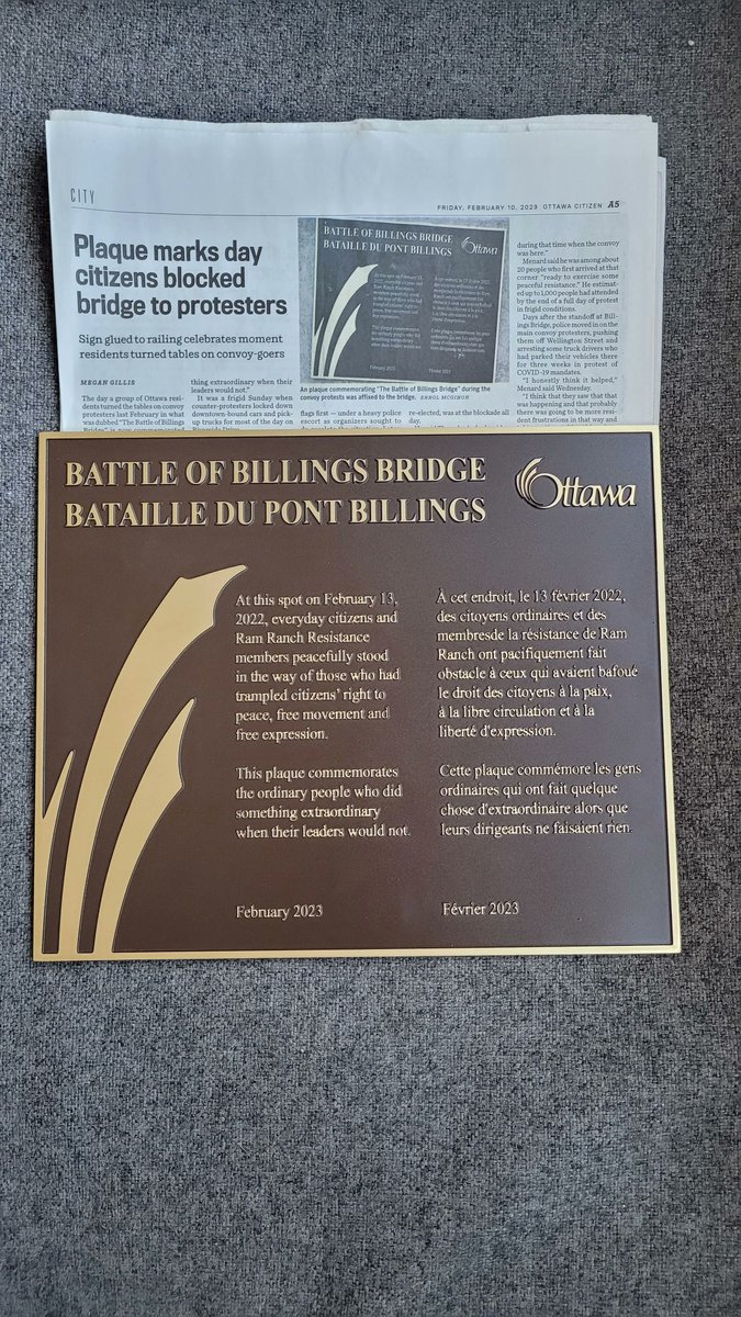 FluTruxKlan's tweet photo. This must be hung for all to see, remember the brave people of the Battle of Billings Bridge.  May they forever live in our hearts and memories.

#FreedomConvoy2023 
#cdnpoli 
#FreedomConvoy2022
#FreedomConvoy2023

God Save the King https://t.co/6lbPMqP3Bu