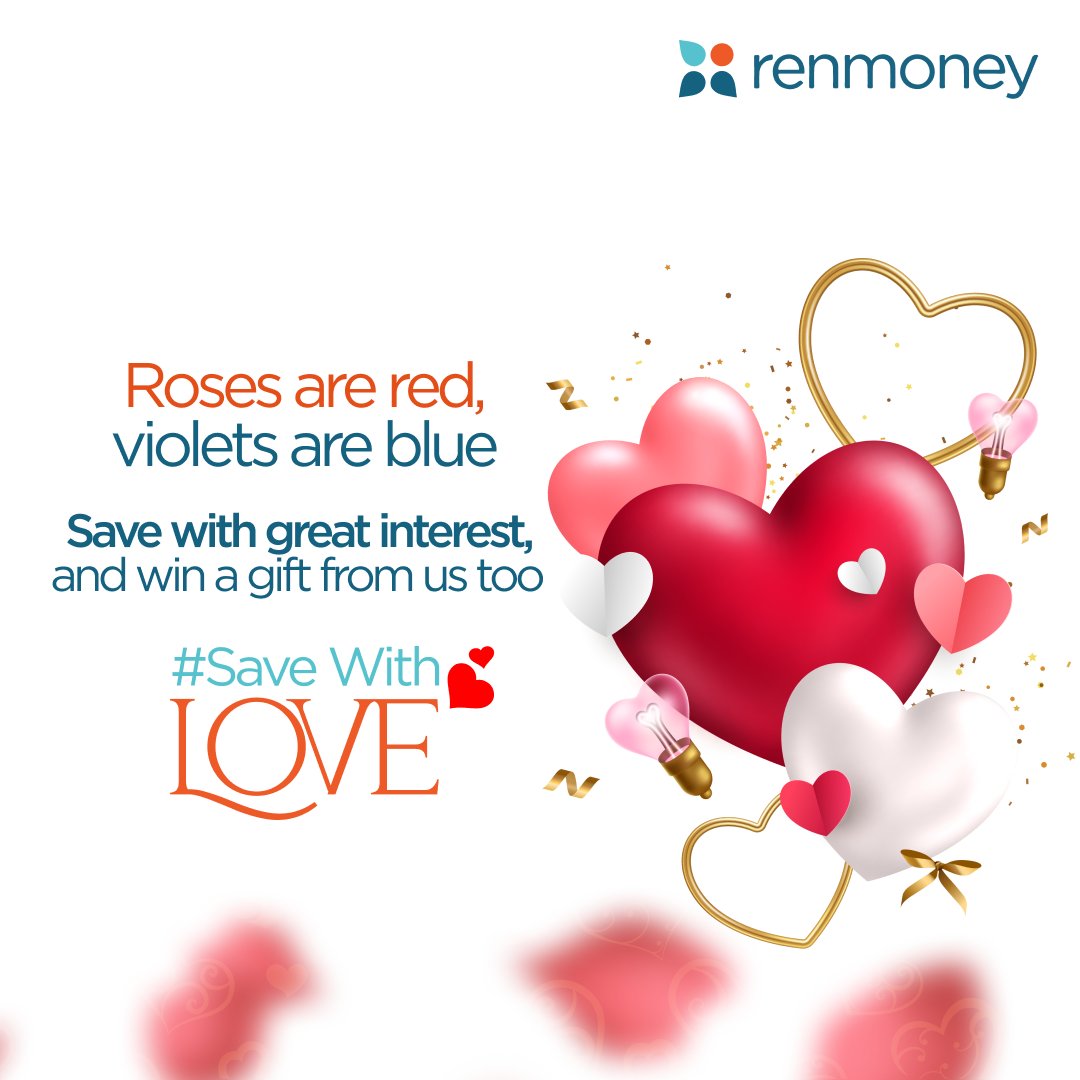 Renmoney_ng's tweet photo. Today, we rewarded 7 people who saved with us with lovely gifts, and you could be part of the next 7 to receive gifts on the 28th of February! Just join the #SaveWithLove and win! Have a lovely Valentine's Day ❤️ https://t.co/SJ5HlCPKbF
