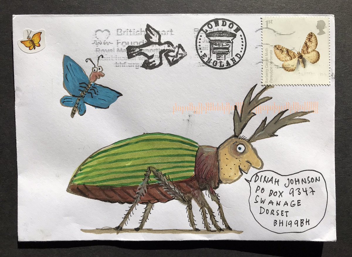 Thought I’d treat #AxelScheffler to one of our postbox stampers and some pretty stamps and he treated me right back! 😁🦋💌