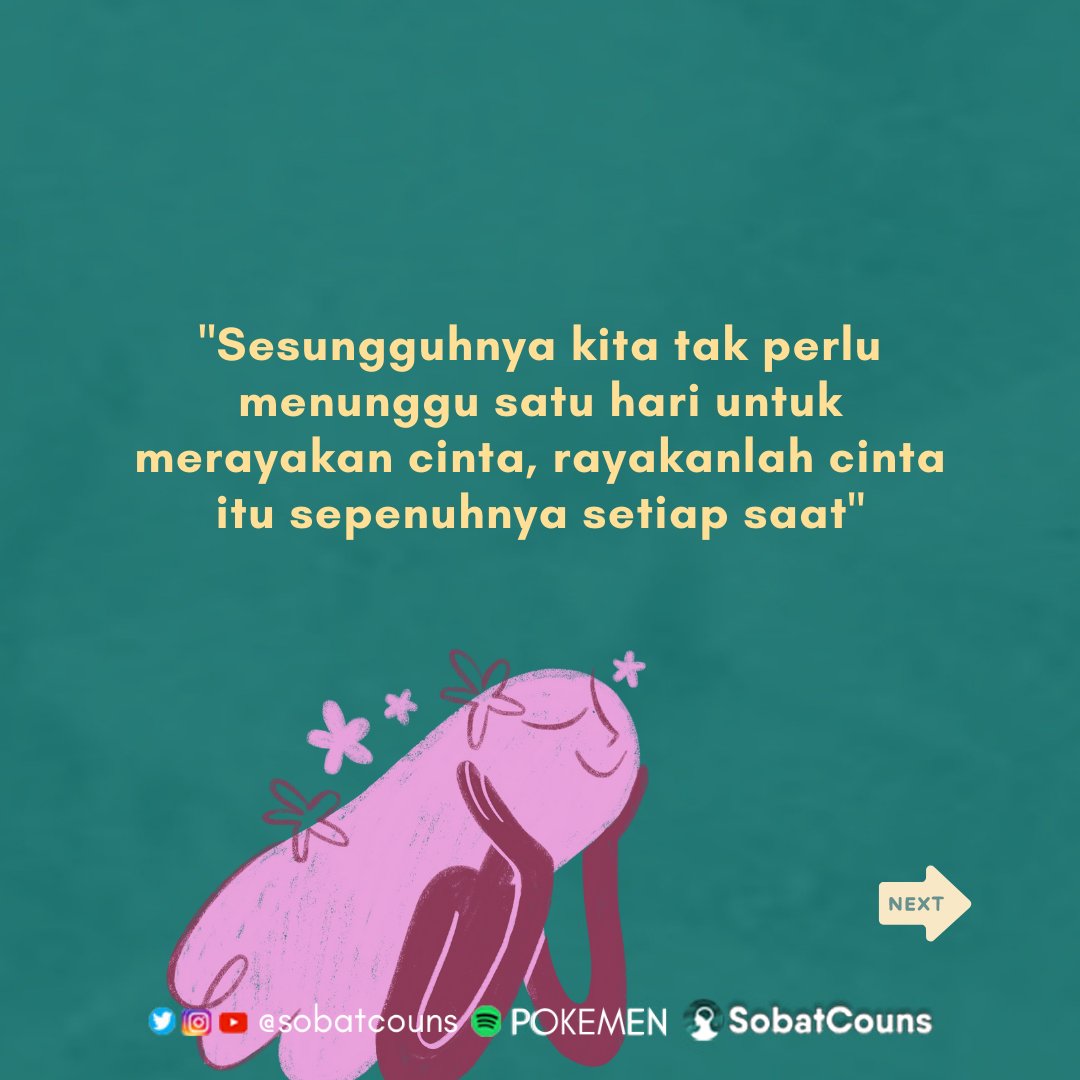 SobatCouns's tweet photo. Jangan nunggu valentine buat ngerayain cinta dan kasih sayang, rayain setiap hari 🦋💕 https://t.co/iyC52Xm96J