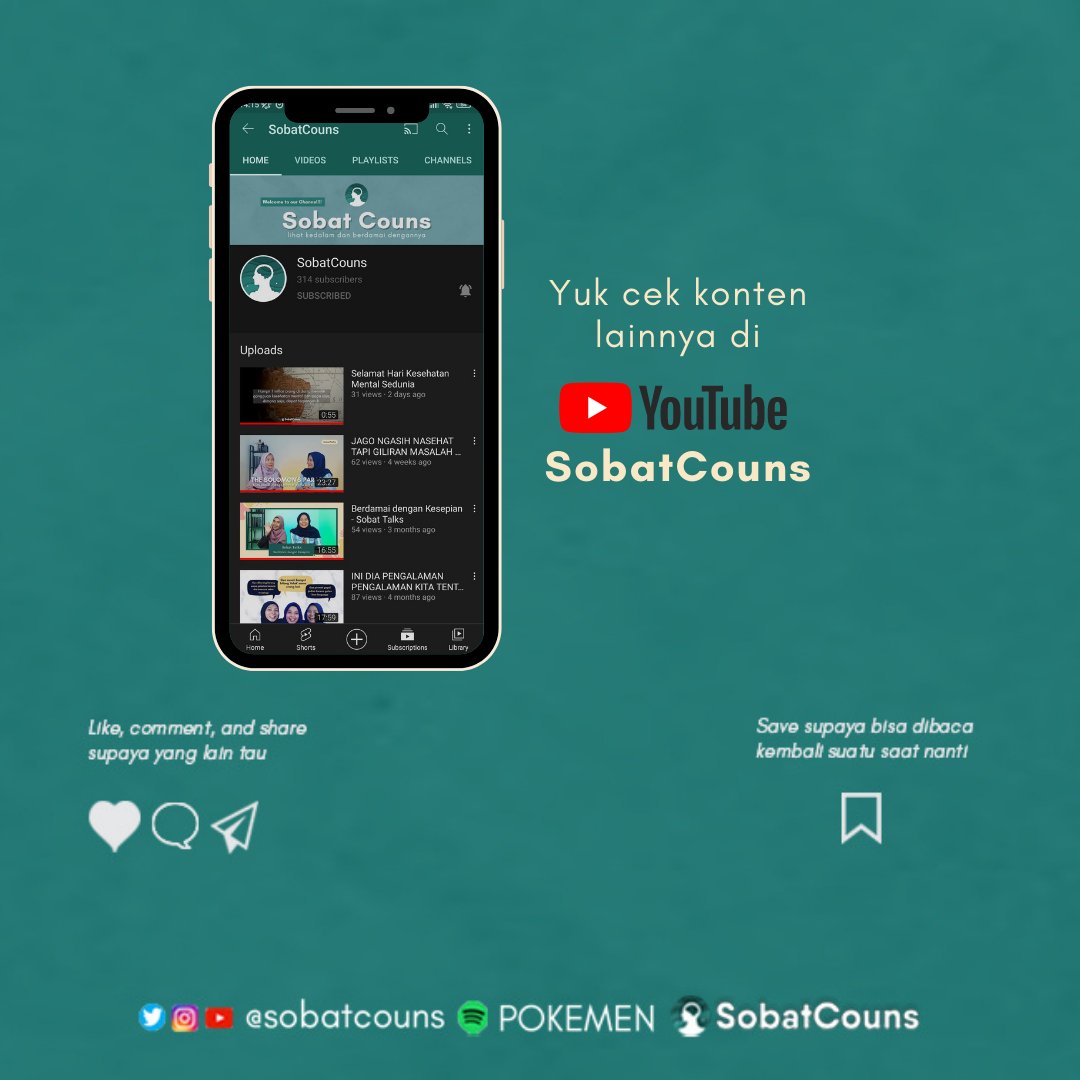 SobatCouns's tweet photo. Jangan lupa like, comment, share, and save yaa!!! 

Follow us for more!!! 
________________________
#sobatcouns #supportmentalhealth #konselor #konseling #infokesehatanmental #konseling #valentineday #valentine #harivalentine https://t.co/tSpgyCsIsZ