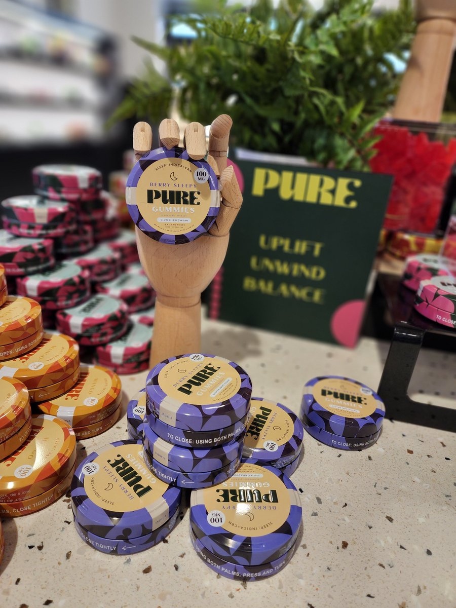 Pure Berry Sleepy Gummies are now available.  THC with the added kick of CBN for a Berry Sleepy Time!