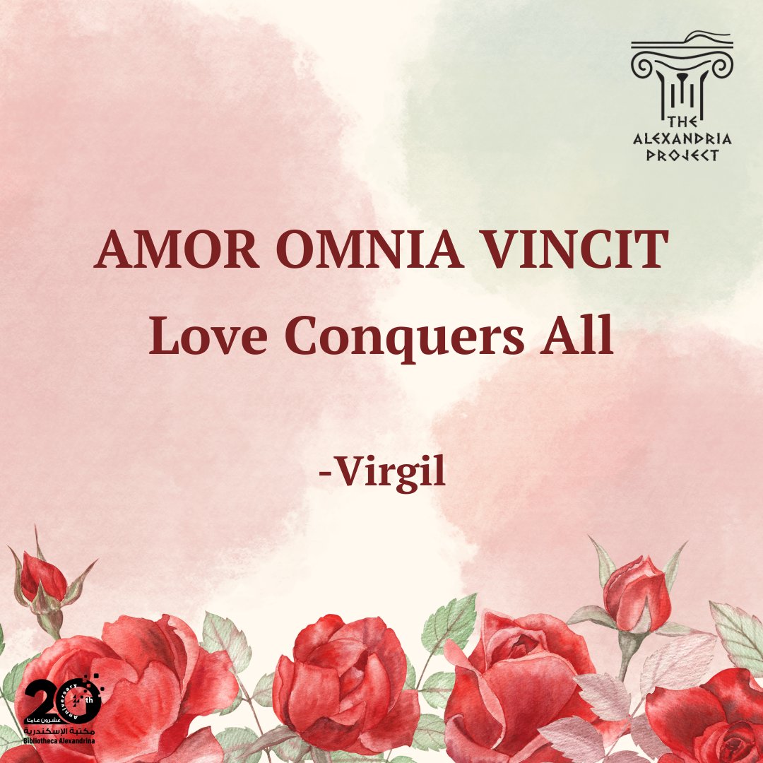 AlexandriaP_AP's tweet photo. AMOR OMNIA VINCIT.
Love Conquers All.
-Virgil
#Happy_Valentines_Day
#TheAlexandriaProject #BibliothecaAlexandrina #Ancient #AncientEgypt #AncientWisdom #AncientKnowledge #AncientCivilization #AncientForgottenKnowledge #AncientRome https://t.co/NS83ghESvG
