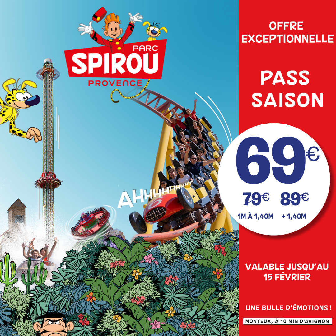 📢𝐃𝐄𝐑𝐍𝐈𝐄𝐑𝐒 𝐉𝐎𝐔𝐑𝐒🤩
Profitez maintenant de notre dernière offre exceptionnelle pour nos PASS SAISON ! 🎢 Vous avez jusqu'au 15 février ! 😉
Achetez en cliquant ici 👉 parc-spirou.com/billetterie/