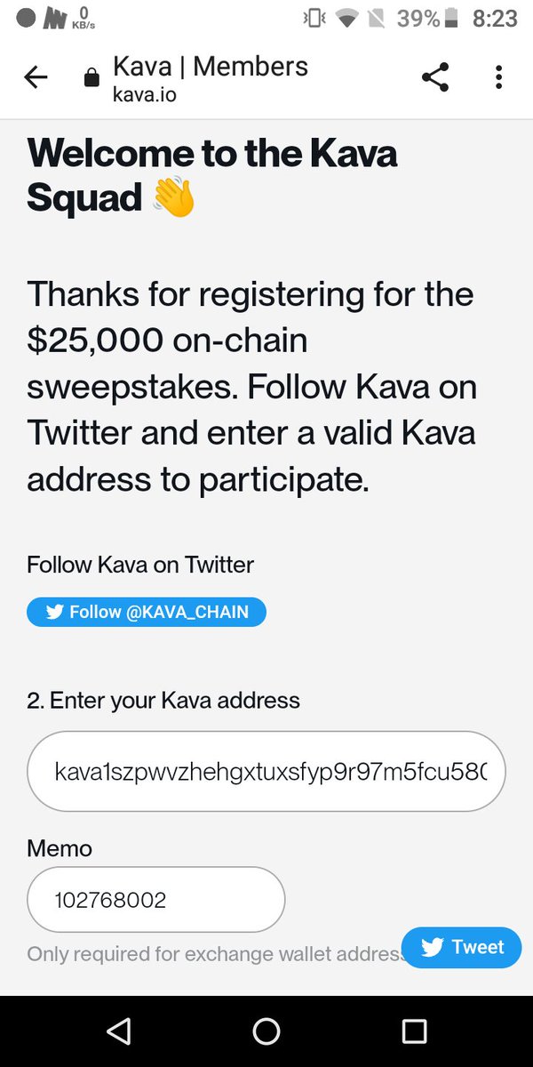 mimoin82's tweet photo. @KAVA_CHAIN Already done
My KAVA Address:
kava1szpwvzhehgxtuxsfyp9r97m5fcu5805dqzr7ep https://t.co/3LvVcVyLEo