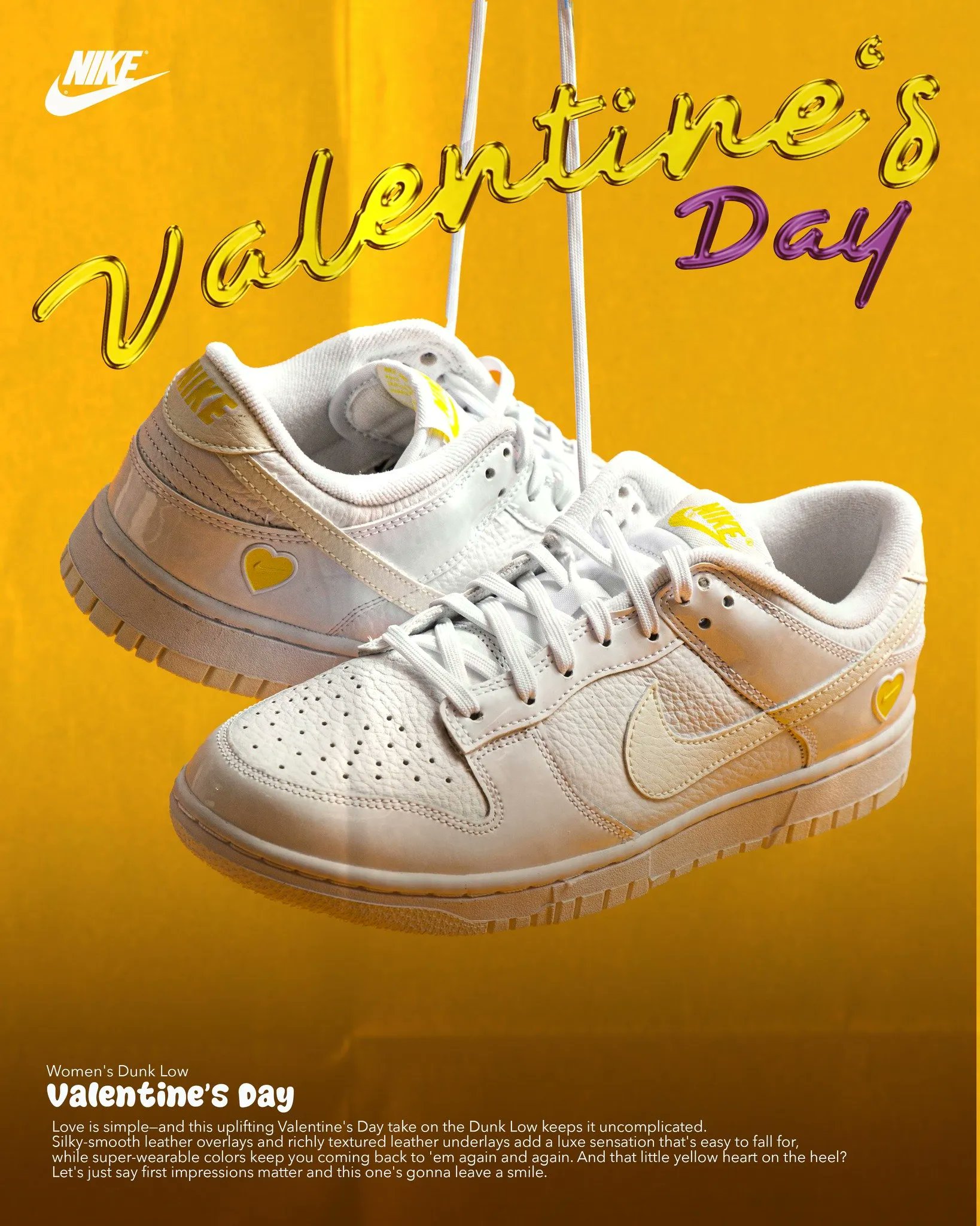 激レア♪ 限定♪ NIKE Dunk Low Valentine's Day Yellow Heart☆ Nike Dunk Low 