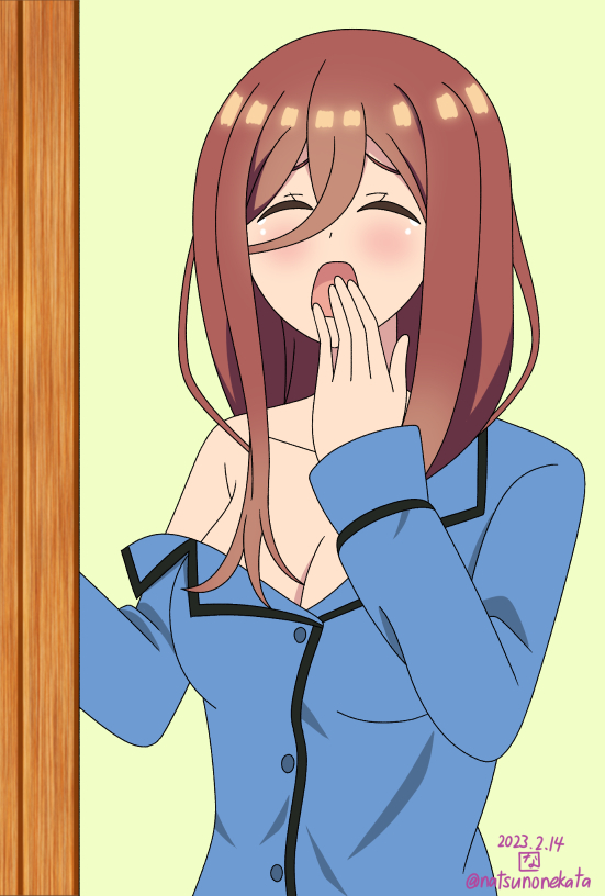 なつのねかた@お絵描き＆パグちゃん垢さんがTwitterに投稿した中野三玖(五等分の花嫁)のイラスト。