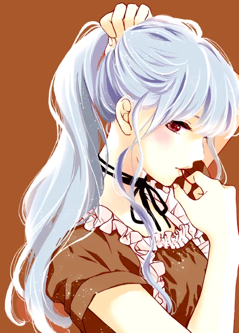 ハッピーバレンタインデーイラスト描けなかったので、チョコッぽいイラストを…2年前のだけど久しぶりの一椛ちゃん 