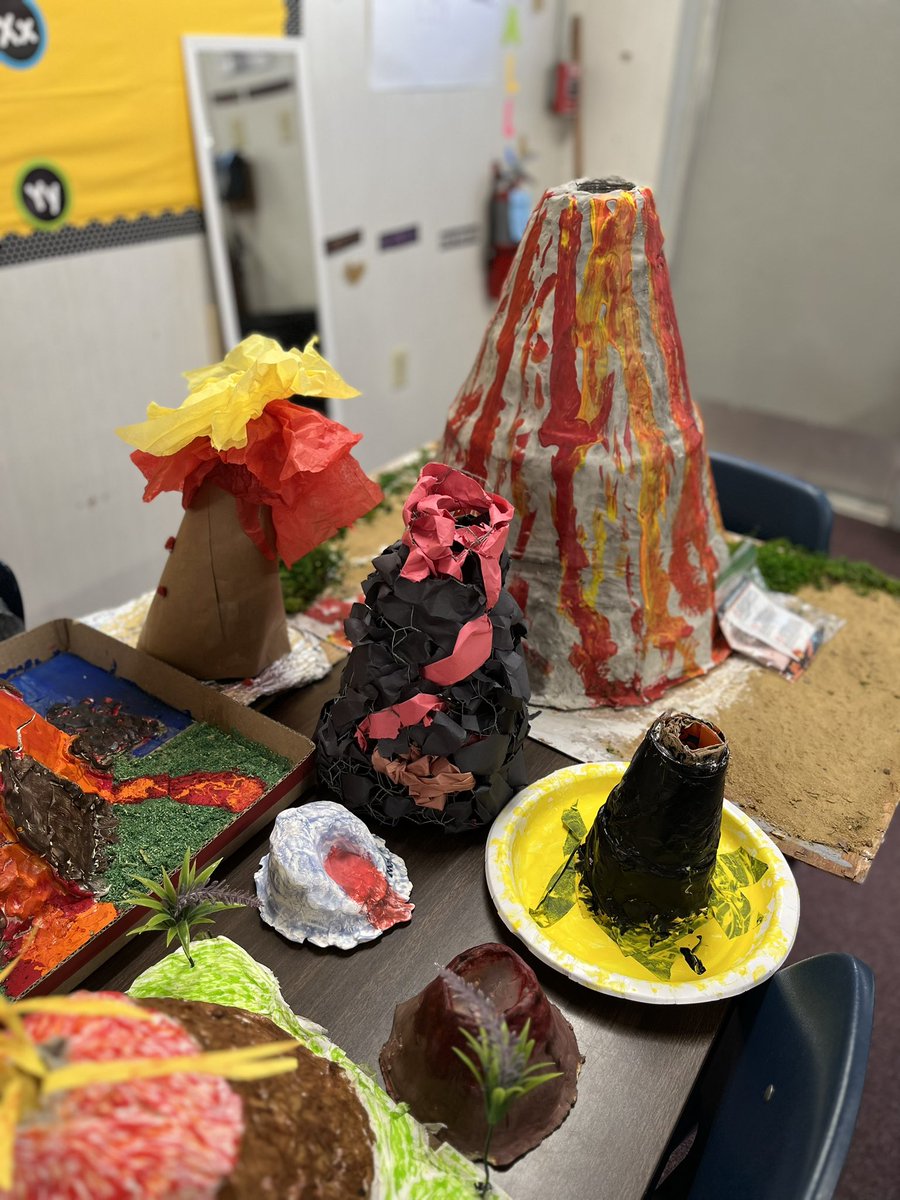 EboneSmith11's tweet photo. Earth System’s, Structures, and Processes.  My students worked really hard on building a Volcano Model.  Friday we will make our volcanoes erupt. I love science.  #everyjourneyhasagreatstory. https://t.co/nOwBrHEMfM
