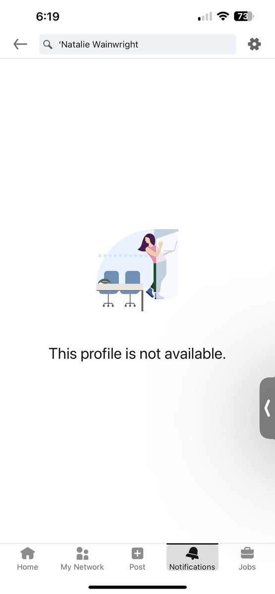 natalie_OmniCRE's tweet photo. Do not panic. LinkedIn is glitching. #linkedinisdown https://t.co/AtGZQPRceX