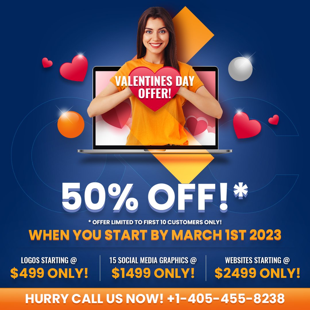 OKCAIWebDesign's tweet photo. ❤️VALENTINES DAY PROMO!!!❤️

Deal Ends 3/1/2023 or after first 10 customers.

Our mission is to provide the best customer service in the digital marketing industry.

Call now!

1.) Websites
2.) Logos
3.) Social Media Graphics &amp; More

https://t.co/jTb7Phjd7G https://t.co/XC9lMUv3G0
