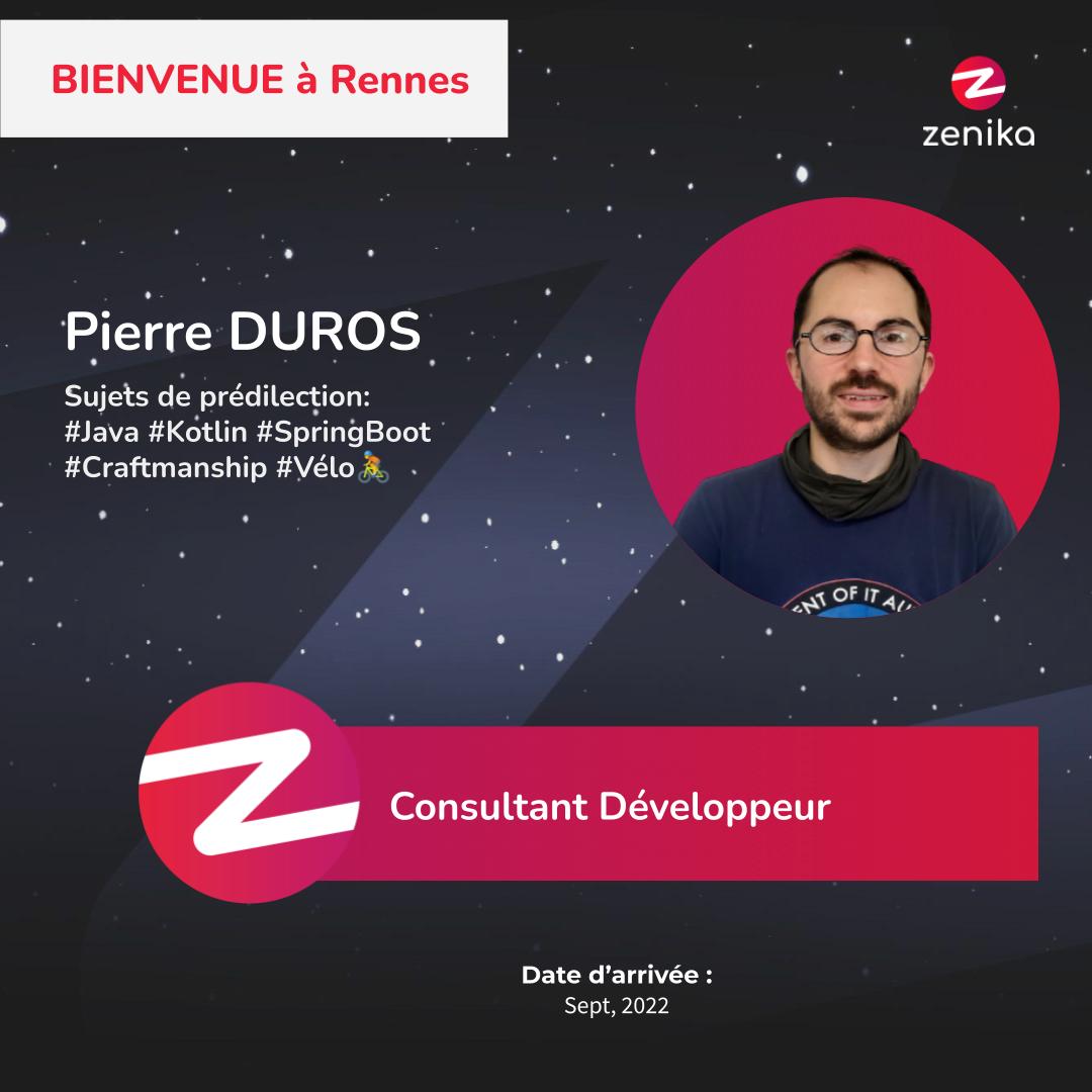 Développeur Java / Kotlin depuis 5 ans, Pierre a rejoint Zenika Rennes. Welcome Pierre !
#welcome #kotlin #springboot