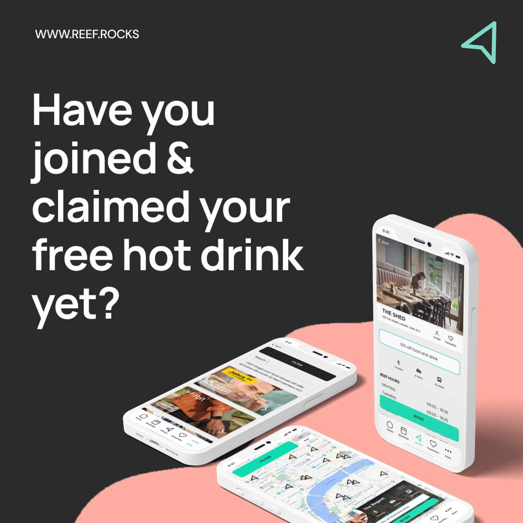 reefappltd's tweet photo. Have you claimed your free hot drinks on Reef yet?
#free #coffee #tea #perks #offers #freebie #JoinTheReefolution https://t.co/9GplAb4G2L