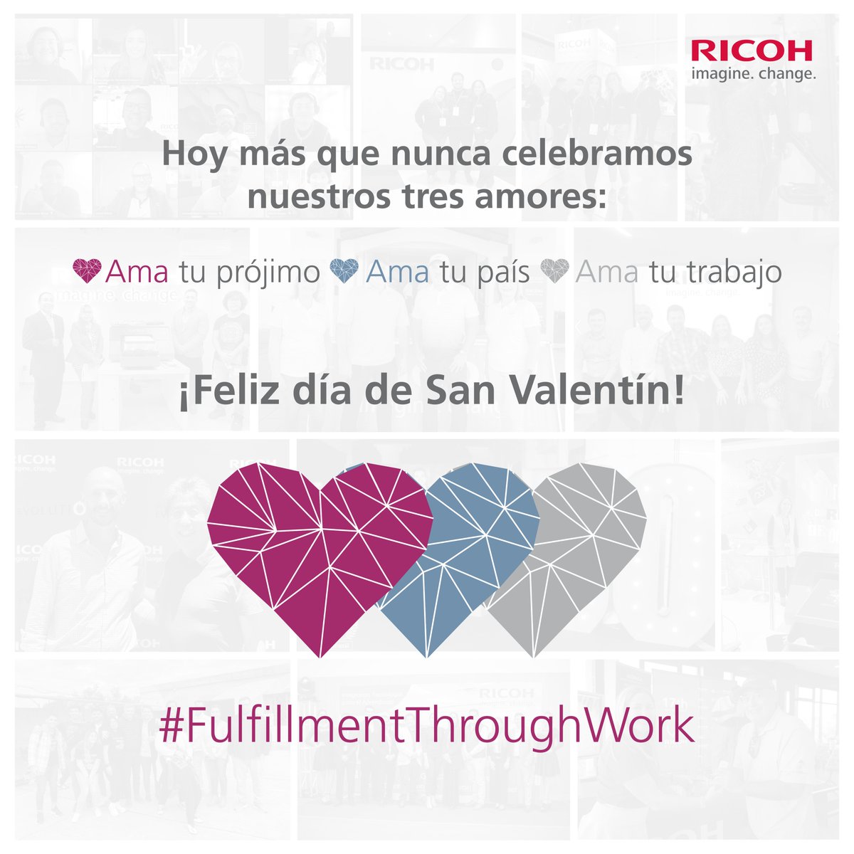 RicohLA's tweet photo. ¡Feliz #SanValentin!
Vivimos nuestro espíritu de los tres amores: "Ama tu prójimo, Ama tu País y Ama tu trabajo" en todo lo que hacemos. 🧡💙🤍
 
Nuestra misión y visión nos impulsa a tener #amor y 
#pasión en nuestro día a día para impactar positivamente a la #sociedad.  🌍 https://t.co/QTRij5kD2b