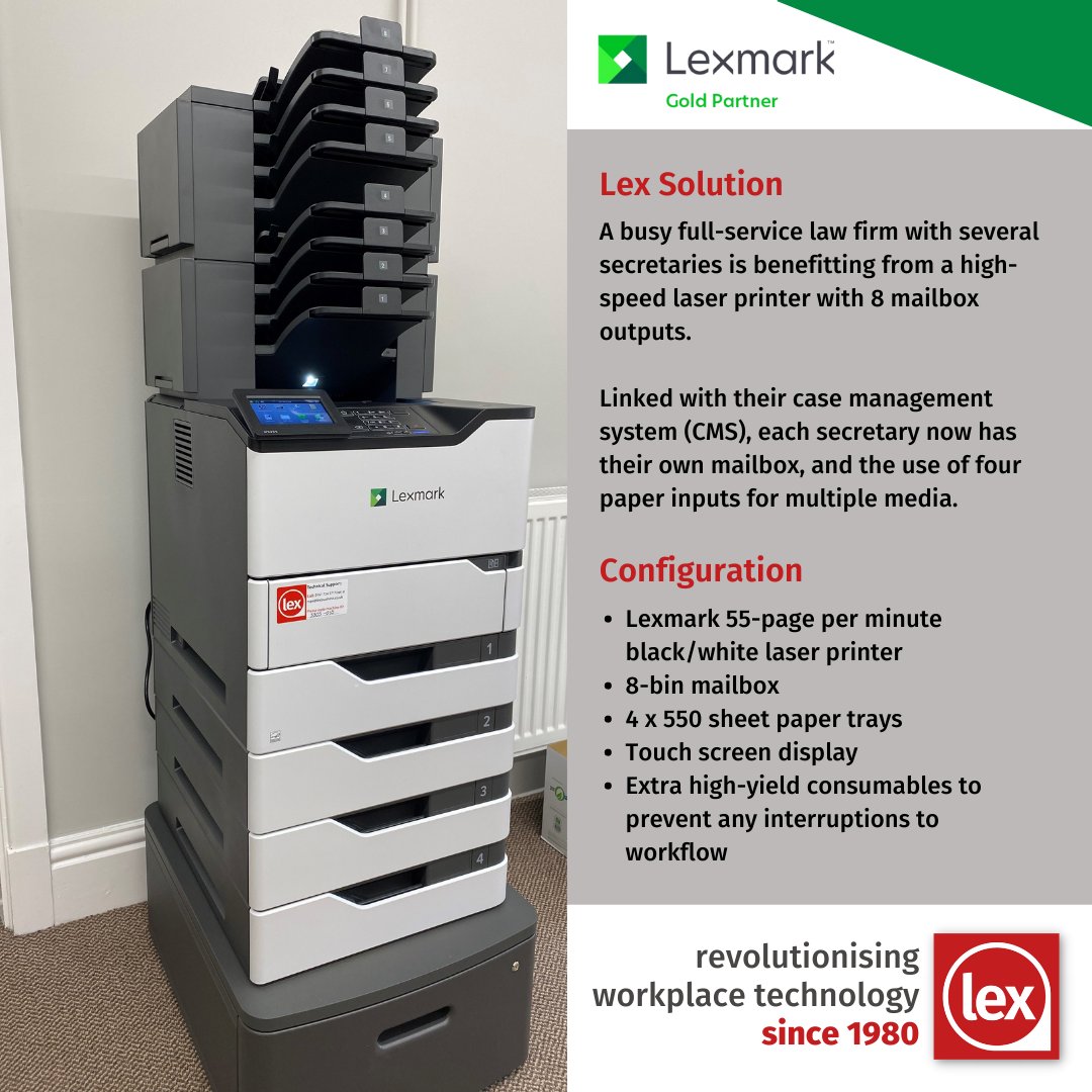 We just 💕 providing print solutions for our customers 😍 

If you have a printer or copier headache or want to discuss how we can improve your workflow - get in touch, we'd 💗 to help!  <a href="/lexmark/">Lexmark</a>  <a href="/LexmarkUK/">LexmarkUK</a> 

#mps #printer #lexmark #lawfirm #casestudy