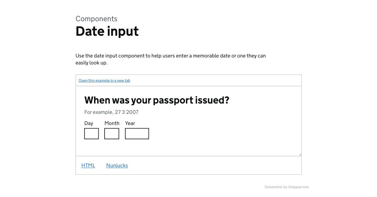 This is why the UK is SO advanced with its online stuff. They have a DESIGN SYSTEM open source. 

It's ugly sure, but I'm sure it's accessible, easy to use by many and has saved them a ton of resources.

Should we do the same...

design-system.service.gov.uk/components/dat…