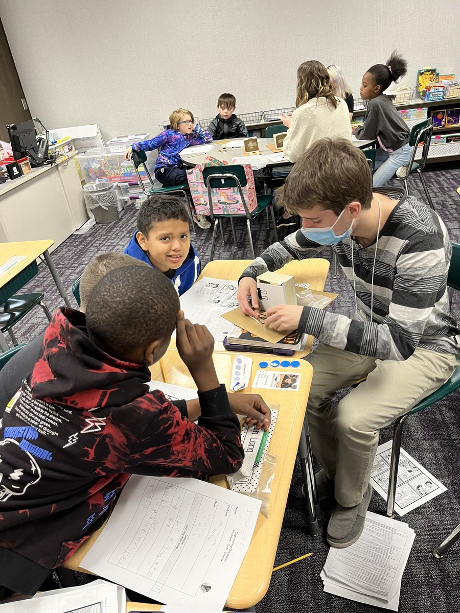 SFE_3820's tweet photo. Grateful for our @uindy partnership and the engagement in learning today with our fourth graders in STEM. @UIndySOE #wearewayne https://t.co/PxxdmFViiq