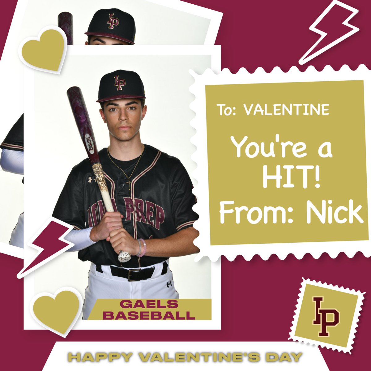GaelsBaseball's tweet photo. Happy Valentine’s s Day from #IPVB. 
#GoGaels https://t.co/tBgrHfR3nm