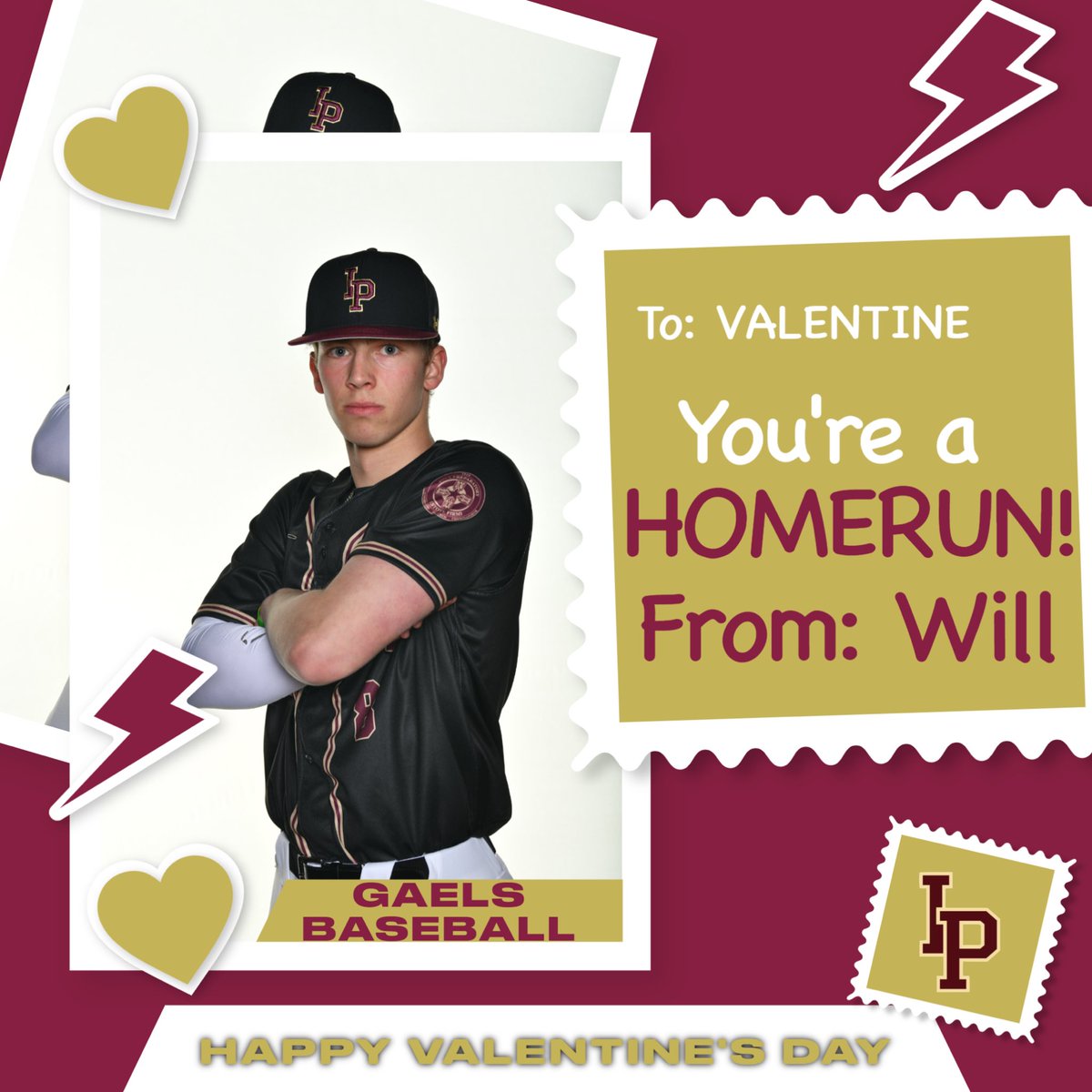 GaelsBaseball's tweet photo. Happy Valentine’s s Day from #IPVB. 
#GoGaels https://t.co/tBgrHfR3nm