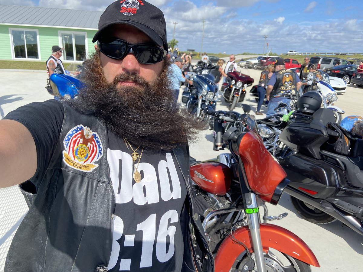 Day 1⃣6⃣ of #BOShirtChallenge wearing my #Dad316 shirt good morning @davidlagreca1 &
@bullyray5150 #BustedOpenFloridaChapter out  here listening as I enjoy the weather listening to @BustedOpenRadio on the open road!!