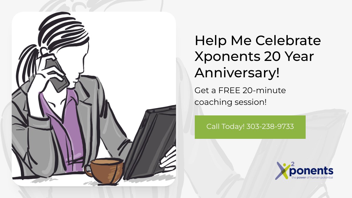 debsiverson's tweet photo. Help me celebrate Xponents 20 Year Anniversary! If you are considering hiring a coach, schedule a 20-minute sample session with me and give coaching a try! To learn more:
https://t.co/gaI02OHvxt
Visit https://t.co/HfeNBz5iOj to get on my schedule. https://t.co/hzfNaVSrcC