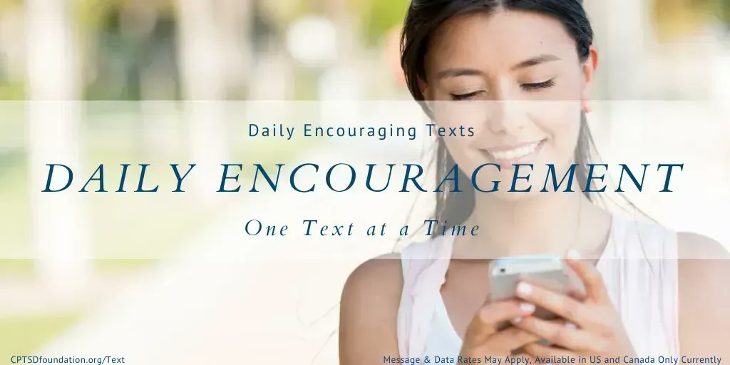cptsdfoundation's tweet photo. Fuel your trauma recovery journey one text at a time. Get your daily boost of encouragement delivered directly to your mobile.
To subscribe, visit https://t.co/uQRFvEc8hI
*Available only in the U.S.
#CPTSDRecovery #BecauseWeAreWorthIt #StaySafeHelpOthers https://t.co/Zg9Su5uSFN