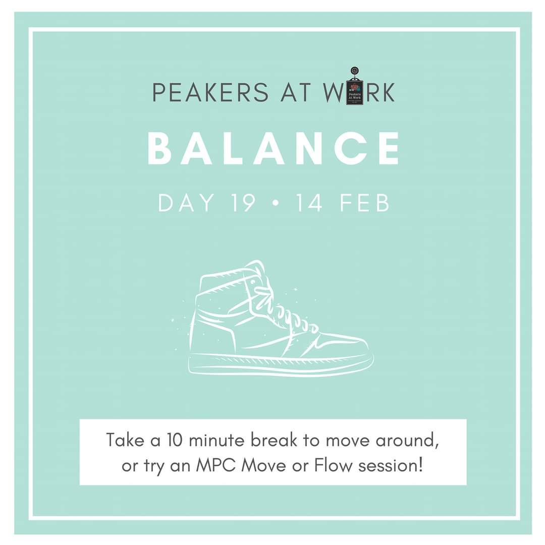 #PAWbalancechallenge DAY 19
Time to move, Peakers! 💪