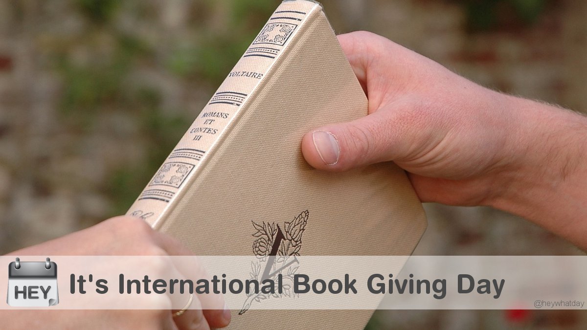 It's International Book Giving Day! 
#InternationalBookGivingDay #BookGivingDay #Hands