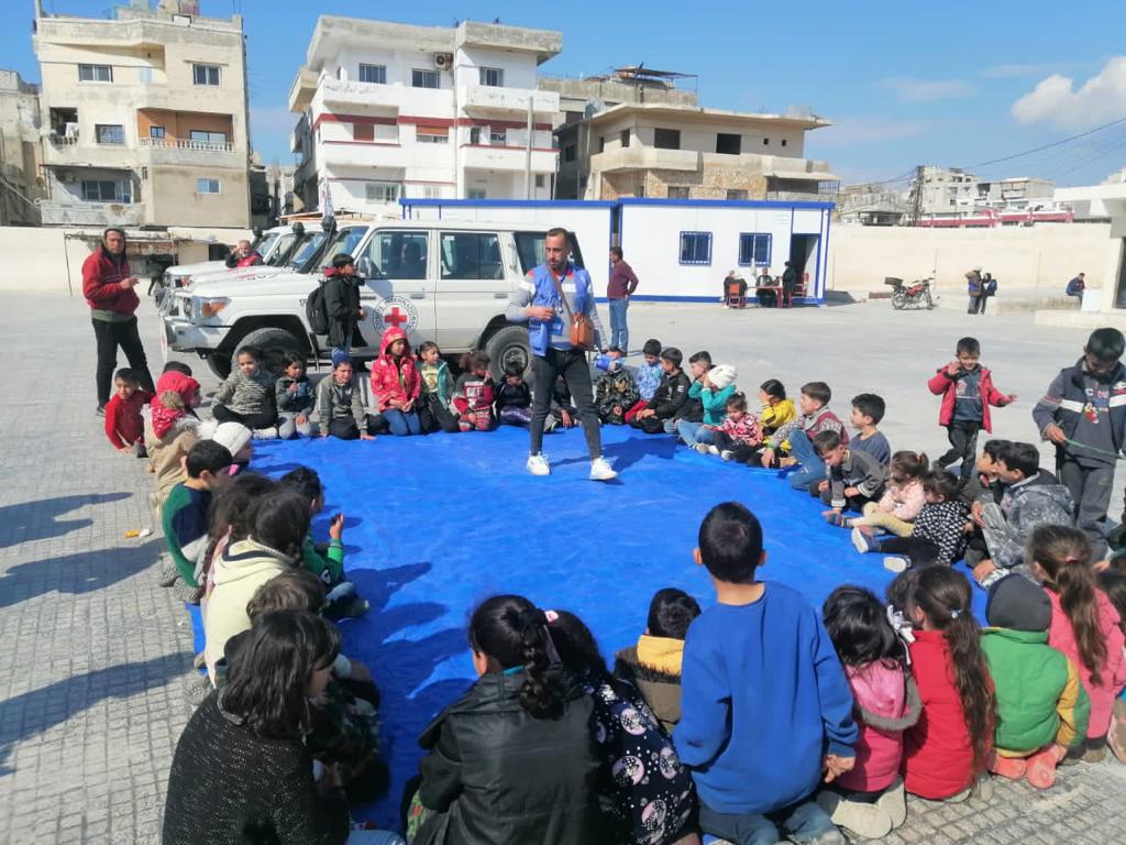 UNRWA's tweet photo. 📍#Syria Children are receiving Psychosocial support to help them cope with trauma after the catastrophic #earthquake

Activities delivered by our professionals are designed to positively engage children with friends &amp; their community

You can support us👇 https://t.co/nqzkXDPTzT https://t.co/wVGXEMkkvx